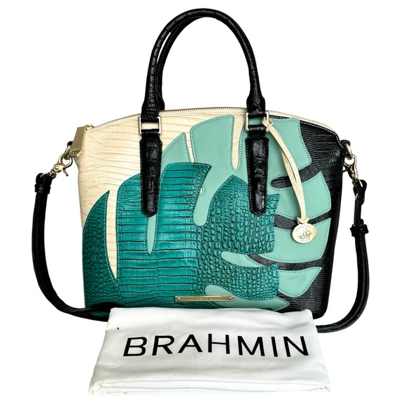 🆕 Brahmin Duxbury Satchel Turquoise Belem Shoulder Bag - Picture 4 of 15